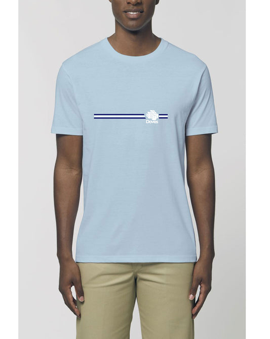 Doves Stripe T Shirt Sky Blue