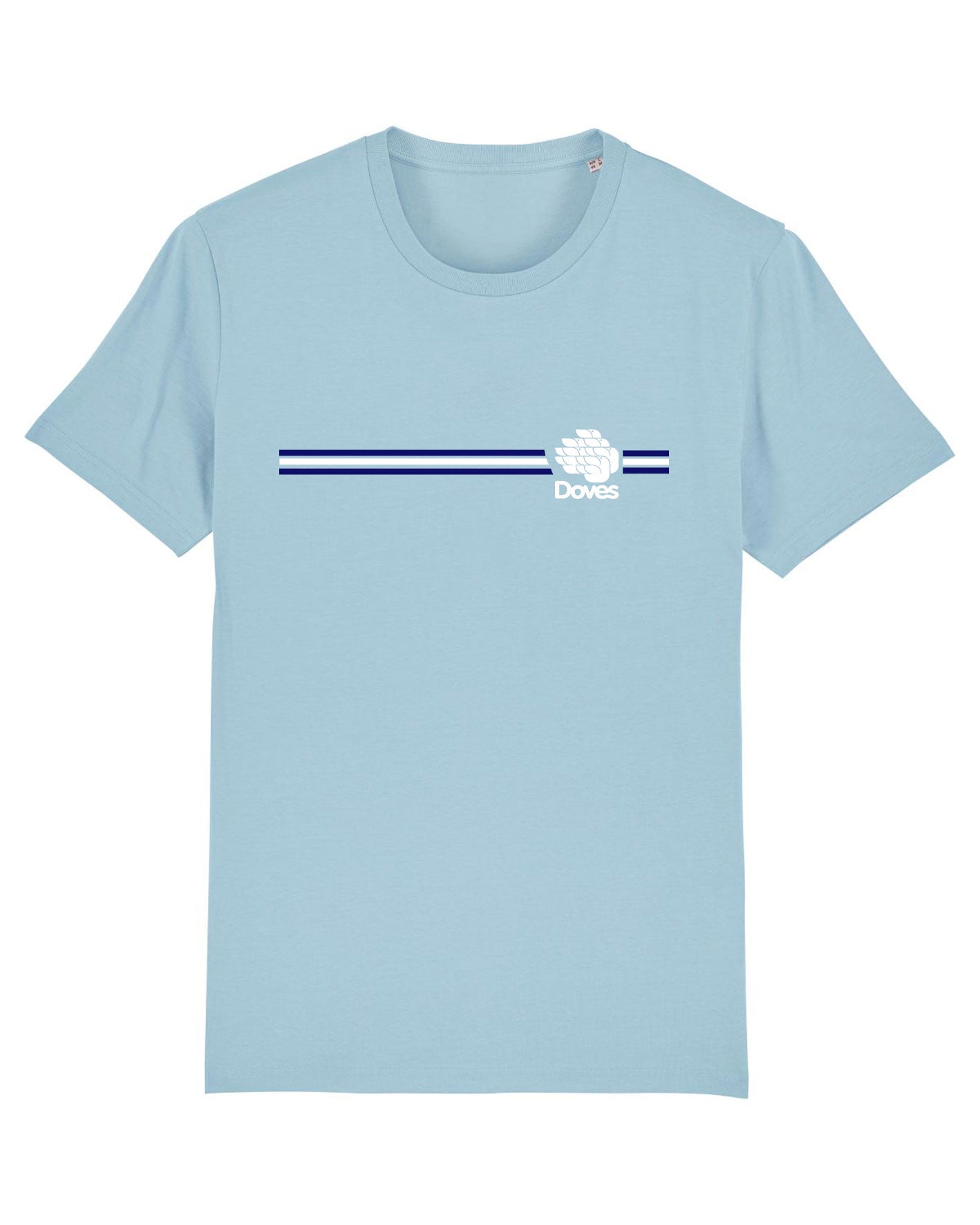 Doves Stripe T Shirt Sky Blue